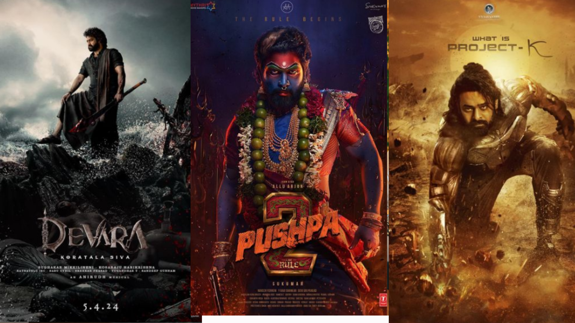 Southern Films Pushpa2 Devar Kalki Bharat Thangalan Captain Miller Will Dominate In 2024.